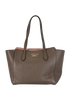 Swing Tote, £395, Handbags, Brown, Leather, Front view
